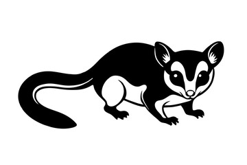 Wall Mural - sugar glider vector silhouette illustration