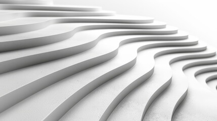Wall Mural - wavy lines on a white backdrop, contrasted against a pure black background; a central bright light