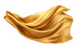 © Aro - Flying golden silk fabric. cut out on transparent