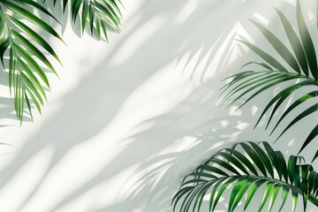 Sticker - A white background with a palm tree in the foreground