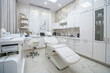 © Fabio - Bright empty cosmetology cabinet in modern beauty clinic. Interior of beautician room in aesthetic medicine salon. Medical office of dermatologist specialist. Cosmetic, skincare