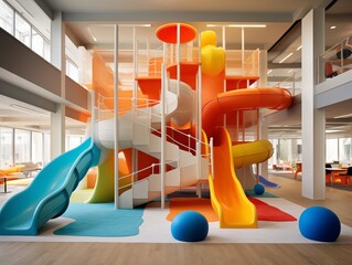 Wall Mural - Office Playground Designing a Playful Workspace to Encourage Spontaneous Idea Generation