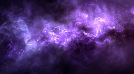  A purple and black backdrop with abundant smoke rising from both the top and bottom corners
