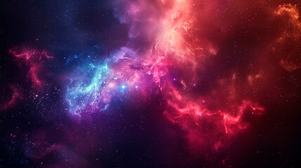 Wall Mural - space background with nebula and stars