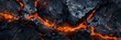 © dreamdes - Close-up of molten lava flowing, abstract background. Natural disaster, cataclysm concept. Dramatic nature landscape. Design for banner, header