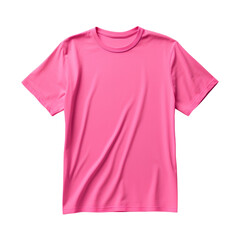 Wall Mural - Pink t shirt Isolated on transparent background, png, cut out.