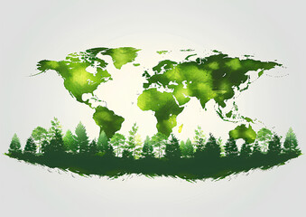 Green tree on earth for ecology friendly concept and World environment and sustainable development concept
