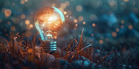 Wall Mural - a conceptual image showcasing a light bulb as a metaphor for a creative and innovative idea,