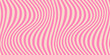 © Olgastocker - Groovy vector seamless pattern with curved lines, wavy stripes, hot pink waves. Abstract distorted background. Dynamical rippled texture, 3D effect, illusion of movement. Repeated trendy geo design