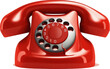© hassani - red retro telephone, png
