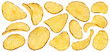 © xamtiw - Homemade kettle potato chips isolated on white background, full depth of field