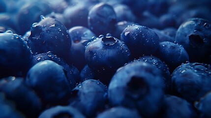 Blueberry blueberries background closeup : Generative AI