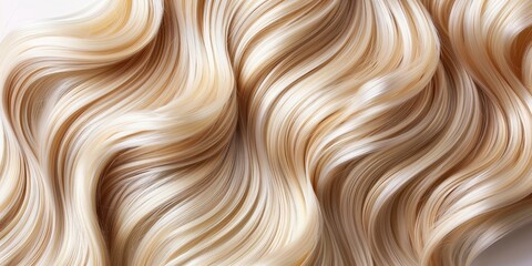 Wall Mural -  closeup lock Blonde white isolated hair Blond curl colours wavy smooth long natural