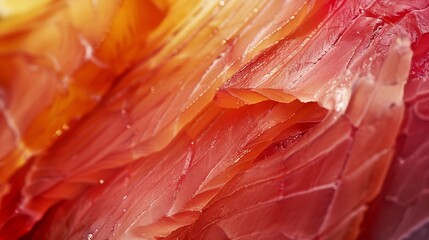 Wall Mural - Macro shot yellow fin tuna steak background Fresh rare steak close up Raw yellowfin tuna fillet texture Background fresh tuna meat Slices of tuna meat : Generative AI