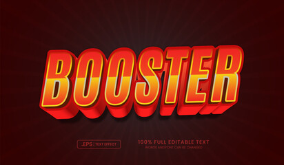 Wall Mural - Booster text, Editable text effect