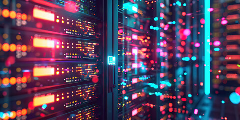 The Code Based Universe: A universe of code, consisting of spinning hard drives, blinking server racks, and glowing terminal windows