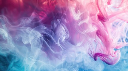 Poster - Abstract background featuring colorful smoke or ink in water, creating soft, flowing patterns
