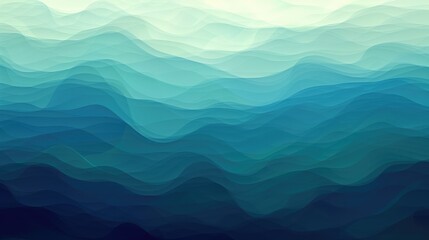 Wall Mural - Abstract background with a gradient of cool blues and greens, creating a calm and serene atmosphere