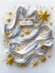Wall Mural - Joyful wishes: a 20th anniversary greeting text filled with warm words and wishes for happiness, success and joyful moments.