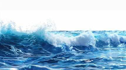 Ocean png border, blue nature, transparent background 