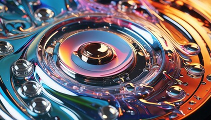 Digital Abstract Liquid Art Swirl