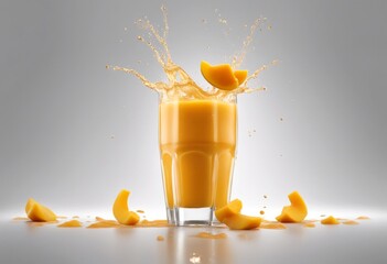 Wall Mural - png mango remove splash background path mango juice lasse transparent clipping created dynamic