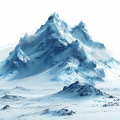 Wall Mural - a snowy mountain with a few snow covered mountains