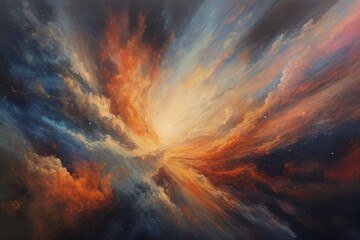 Wall Mural - Abstract oil painting of the heavens