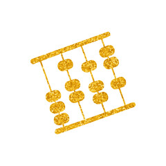 Abacus drawing in gold color style