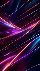 Wall Mural - Abstract background with vibrant, colorful light streaks on a dark backdrop, creating a dynamic and futuristic feel.