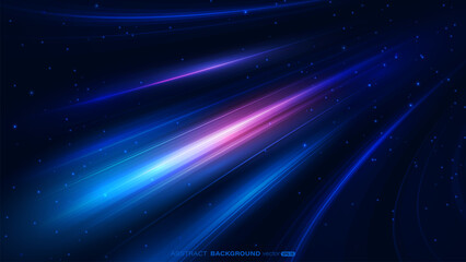 Wall Mural - Modern abstract background. Futuristic dynamic speed motion with glitter light effect