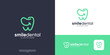 © kiarev - Dental clinic logo with linear and smile logo design.