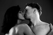 © Volodymyr - Romantic kiss. Couple in love kissing. Passionate kiss. Romantic moment. Tender lovers kissing. Couple embrace and kissing. True love. Loving kissed. Dreamy kiss. Romantic gesture. Love in a kiss.