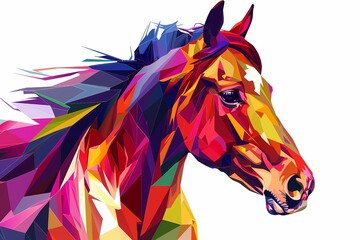Wall Mural - wpap pop art. illustration of a horse