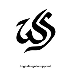 Wall Mural - monogram W and S logo design. letter WS logo for apparel brands. WS logo design for Apparel brand. letter WS apparel logo design template. 