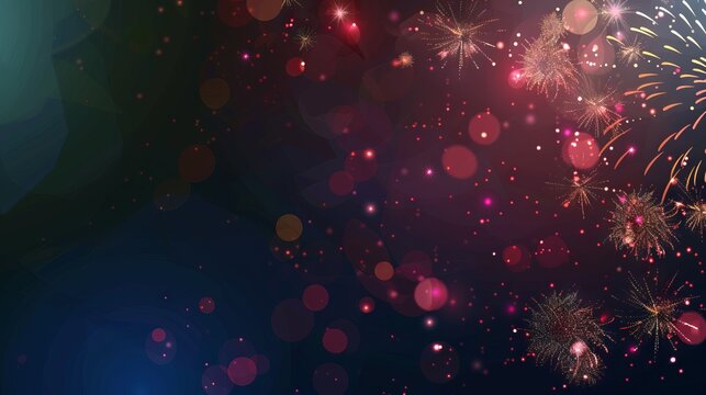 festive 4th of july background. Full with fireworks and USA flag. Independence Day (United States)