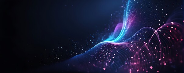 Digital background for advanced technological operations, neural networks, AI, data transmission, encryption, digital archives, audio and visual representations, scientific research and etc