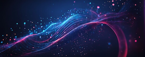 Digital background for advanced technological operations, neural networks, AI, data transmission, encryption, digital archives, audio and visual representations, scientific research and etc