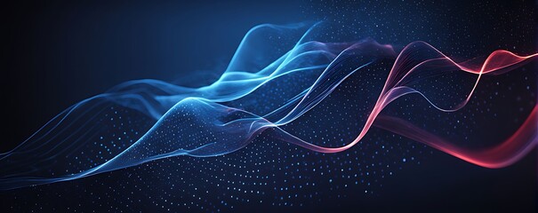 Digital background for advanced technological operations, neural networks, AI, data transmission, encryption, digital archives, audio and visual representations, scientific research and etc