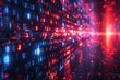 © NeeArtwork - Firewall visualization, glowing digital wall, data protection, red and blue tones, futuristic design, high resolution