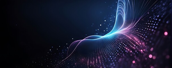 Digital background for advanced technological operations, neural networks, AI, data transmission, encryption, digital archives, audio and visual representations, scientific research and etc