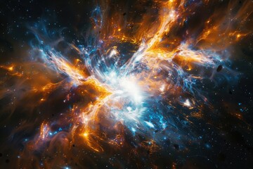 Wall Mural - Universe Light. Explorer Wallpaper with Galaxy and Outer Space Backgrounds
