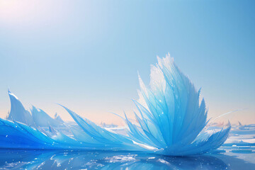 Wall Mural - majestic snow-capped mountains rise under a bright blue sky