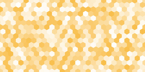 Wall Mural - Honeycomb beehive with hexagon grid cells on white background vector illustration.