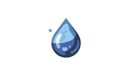 Wall Mural - water drop icon isolated on a transparent background