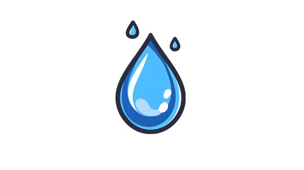 Wall Mural - water drop icon isolated on a transparent background