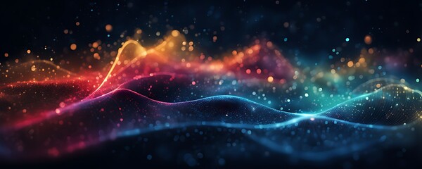 Digital background for advanced technological operations, neural networks, AI, data transmission, encryption, digital archives, audio and visual representations, scientific research and etc