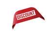 © Md Mojammel - Discount red ribbon label banner. Open available now sign or Discount tag.
