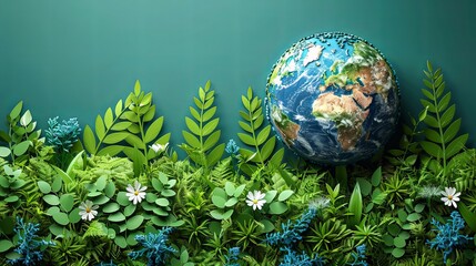 Wall Mural - Earth day banner. Vector concept for graphic and web design, business presentation, marketing and print material, social media