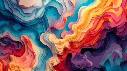 an abstract backdrop illustration with multi-colored design shapes